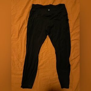 Lululemon Align High Rise pant with pockets 25” black color size 14